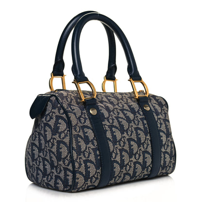 Christian Dior Monogram Boston Navy Blue 2 of 16