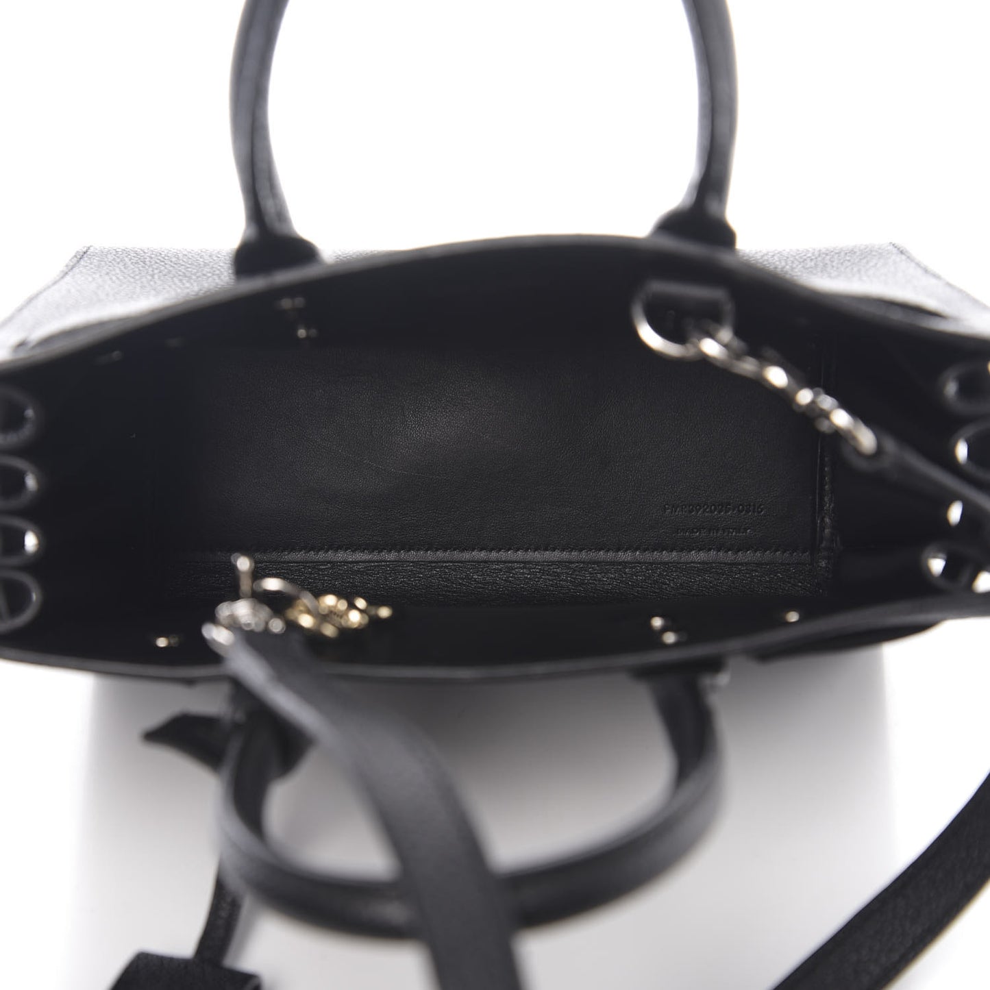 Grained Calfskin Nano Sac De Jour Black