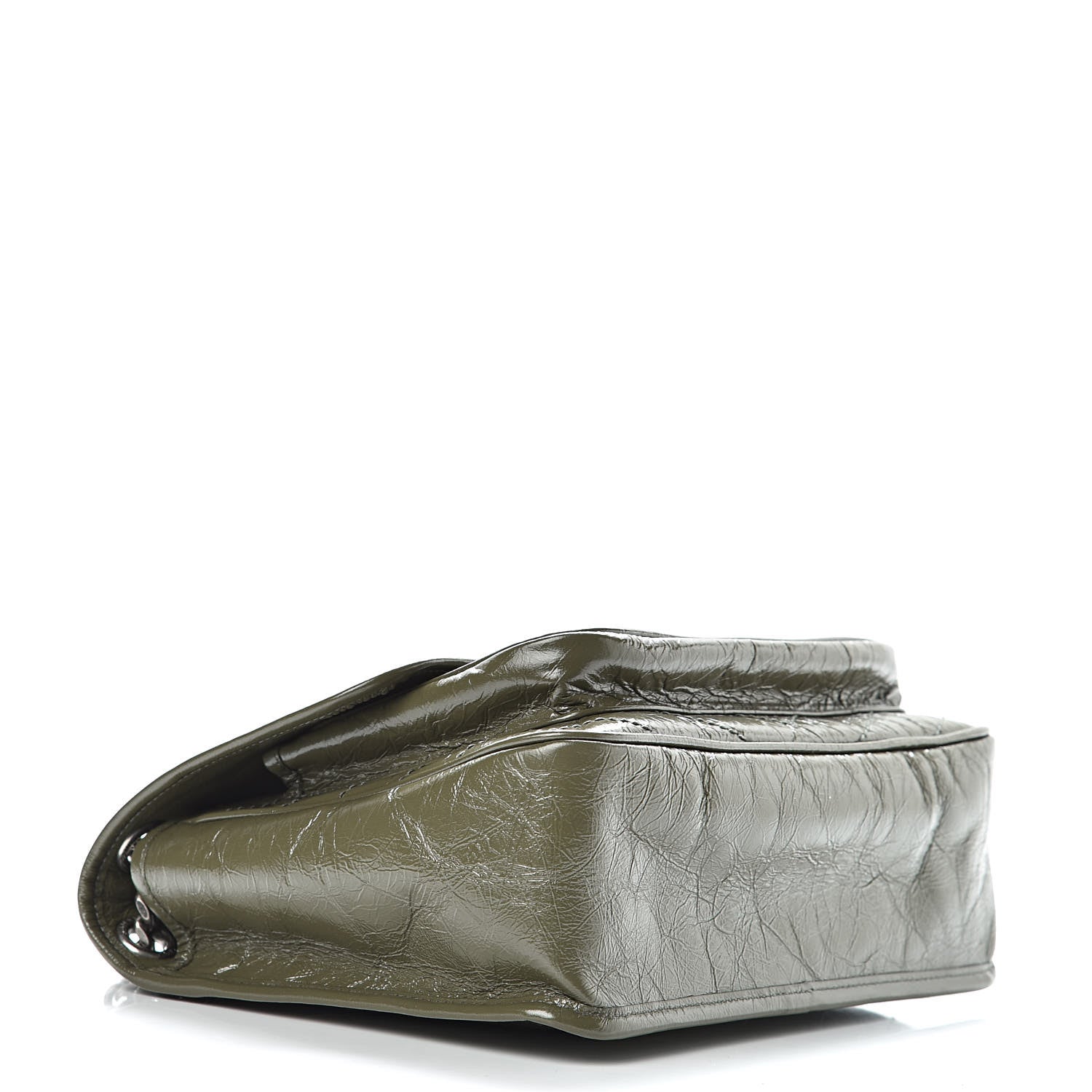 Saint Laurent Crinkled Calfskin Matelasse Monogram Medium Niki Chain Satchel Military Olive 4 of 11