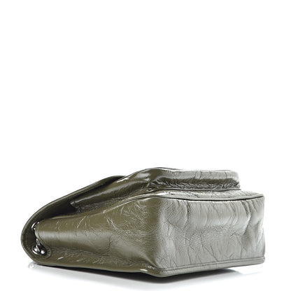 Saint Laurent Crinkled Calfskin Matelasse Monogram Medium Niki Chain Satchel Military Olive 4 of 11