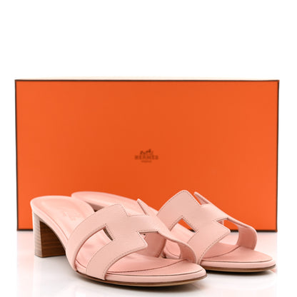 Hermes Epsom Oasis Sandals 37.5 Rose Aube 9 of 9