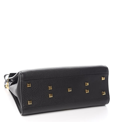 Valentino Garavani Pebbled Calfskin Medium My Rockstud Frame Bag Black 4 of 9