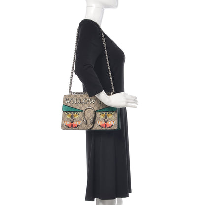Gucci GG Supreme Monogram Willow Hill Embroidered Small Dionysus Shoulder Bag Emerald 2 of 10