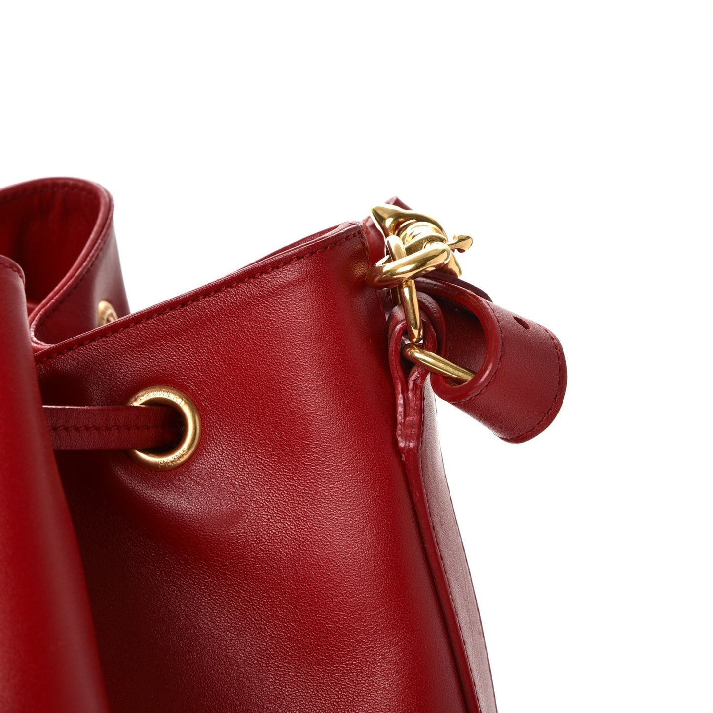 Calfskin Medium Emmanuelle Bucket Bag Lipstick Red