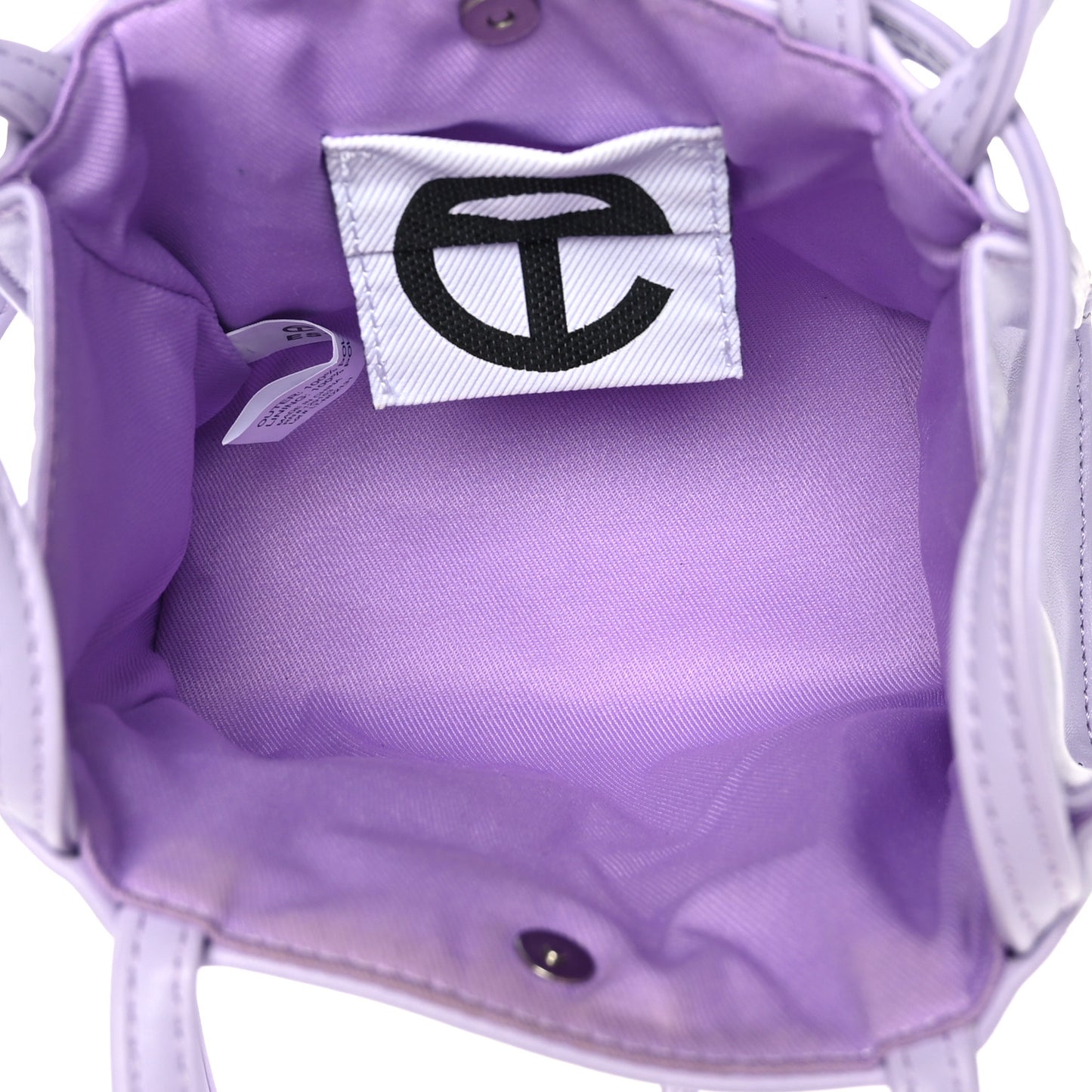 Vegan Leather Small Shopping Bag Lavender