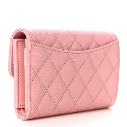 Chanel Caviar Quilted Medium Flap Wallet Pink 3 of 11
