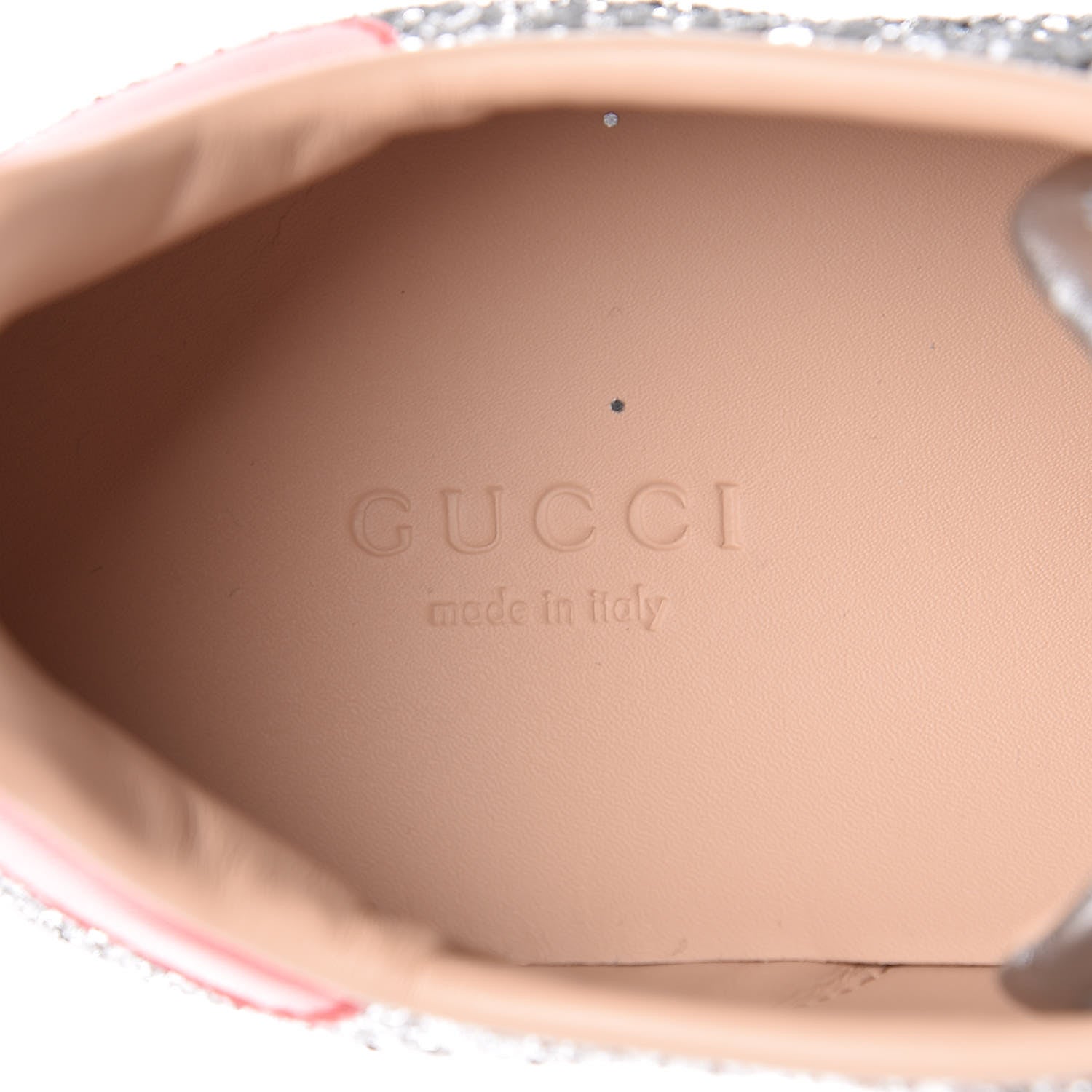 Gucci Glitter Web Womens Ace Sneakers 39 Silver 8 of 9