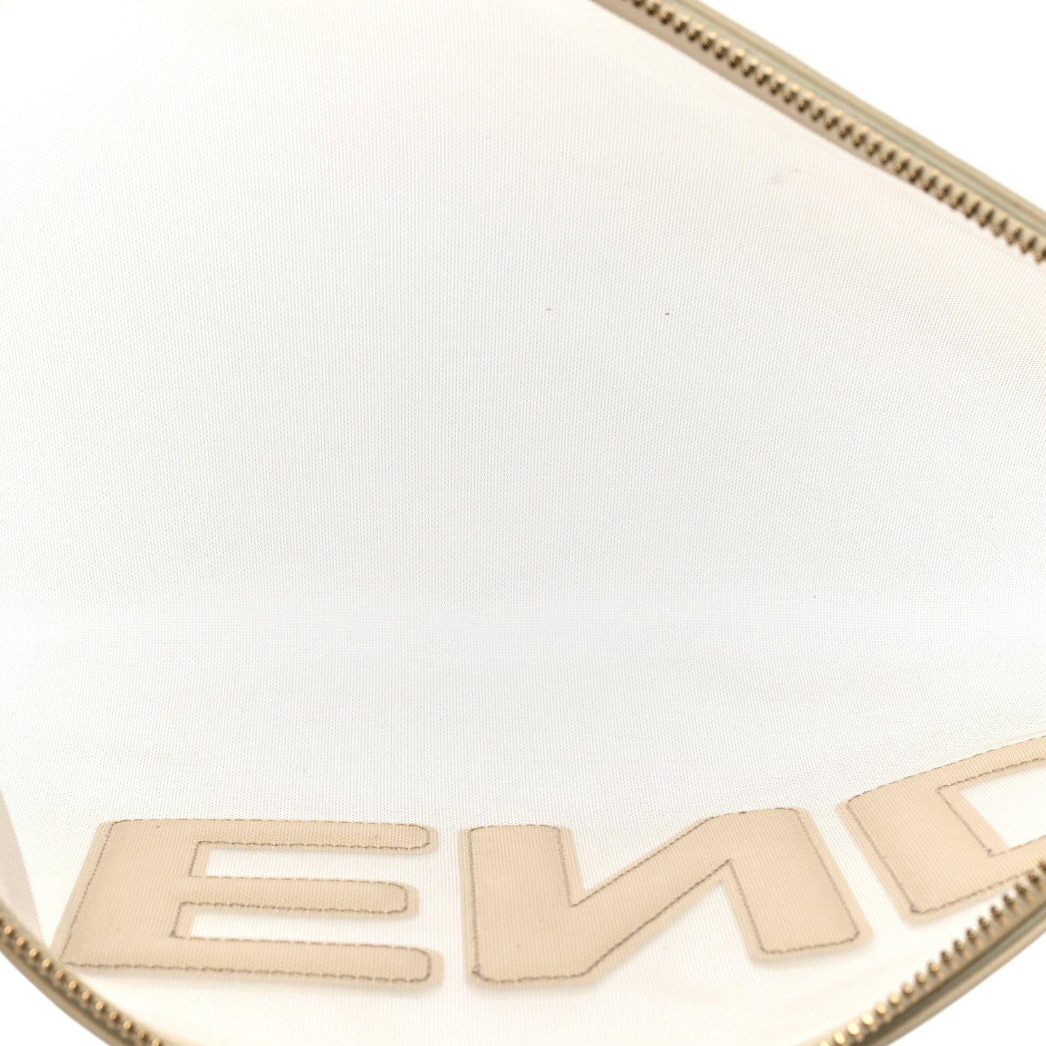 Fendi Mesh Vitello King Logo Embroidered Large Flat Pouch Sabbia White Ice 5 of 11