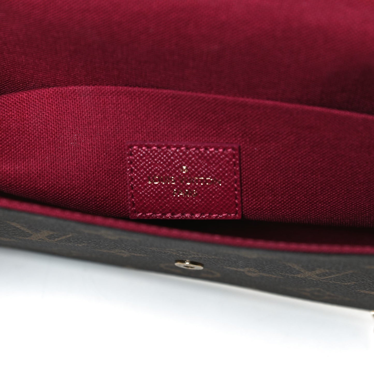 Monogram Pochette Felicie Chain Wallet Fuchsia