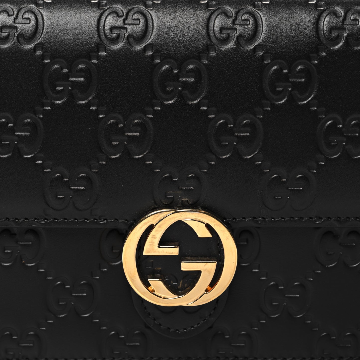 Guccissima Icon Chain Wallet Black