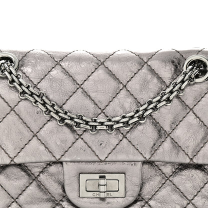 Chanel Metallic Calfskin Quilted 2.55 Reissue 224 Flap Silver 8 of 12