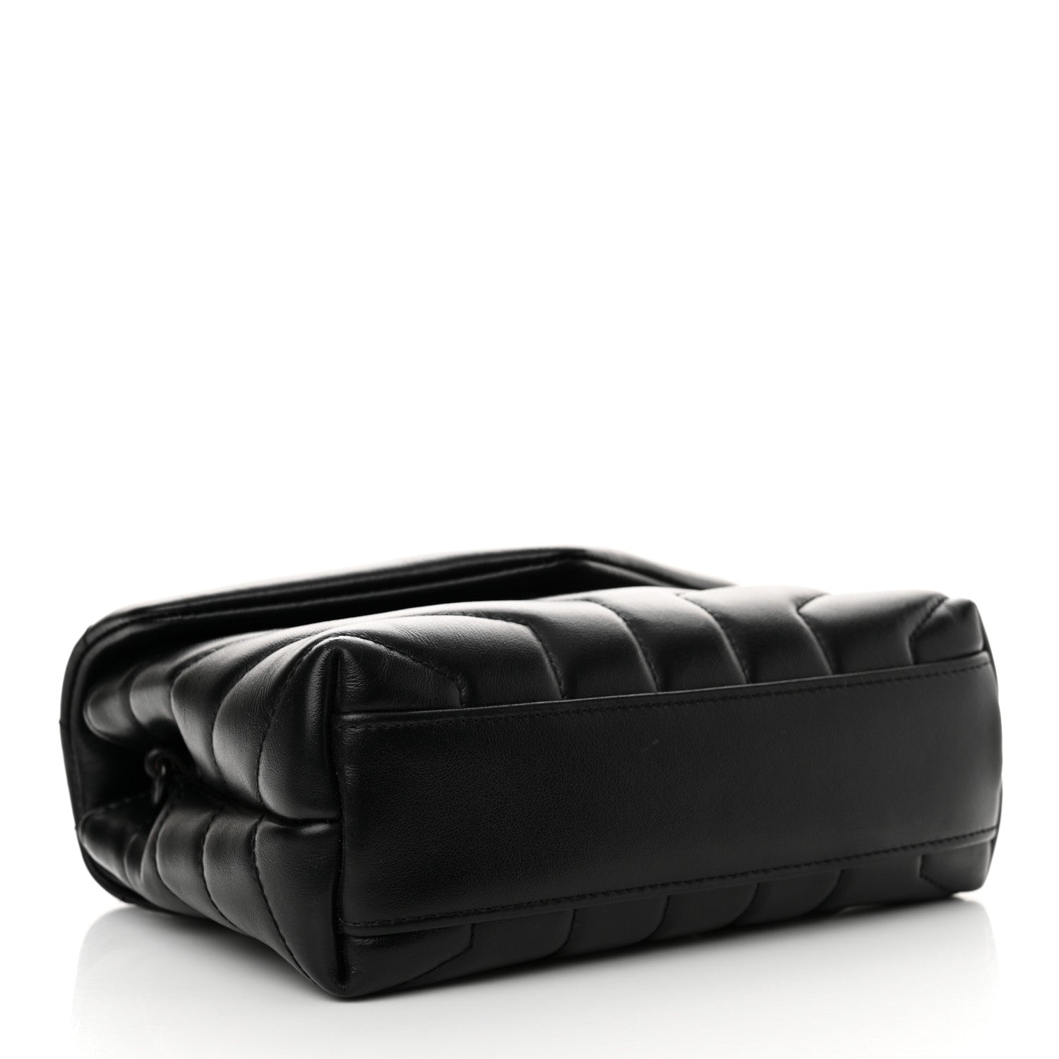 Saint Laurent Calfskin Y Quilted Monogram Monochrome Toy Loulou Crossbody Bag Black 4 of 15
