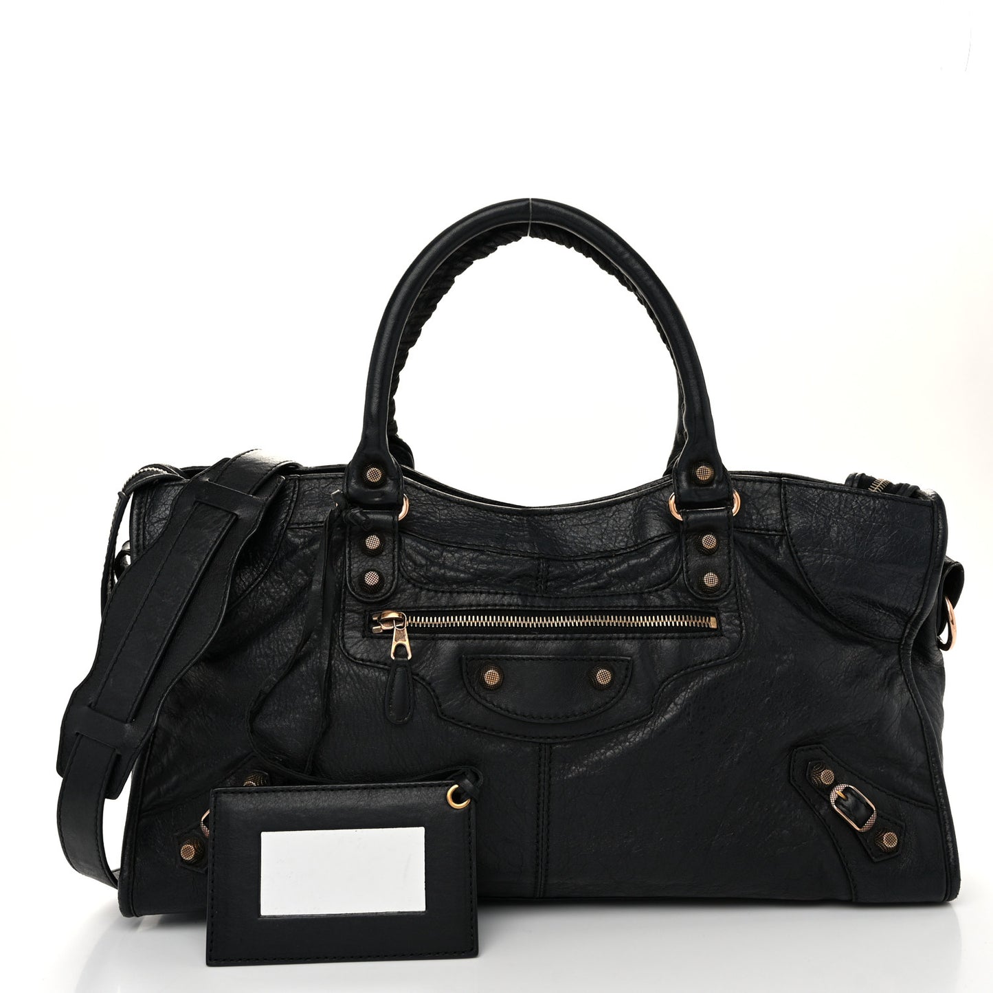 Agneau Giant 12 Rose Gold Hardware Part Time Black