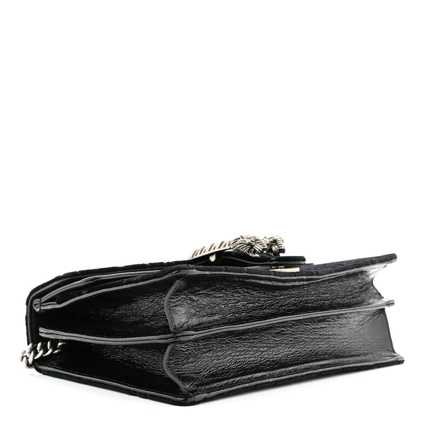 Velvet GG Monogram Small Dionysus Shoulder Bag Black