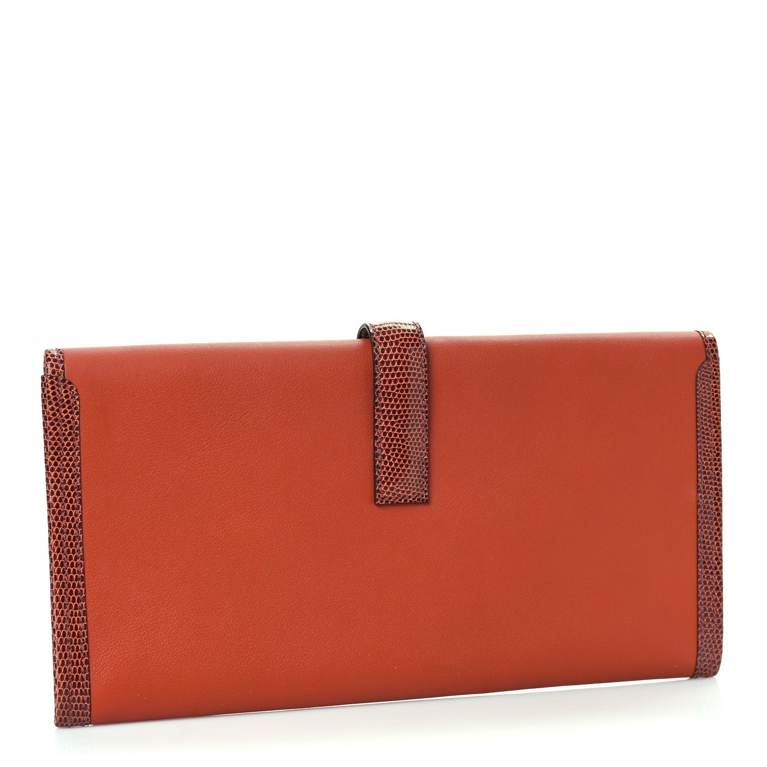 Hermes Swift Lizard Jige Elan Touch 29 Clutch Orange 3 of 9