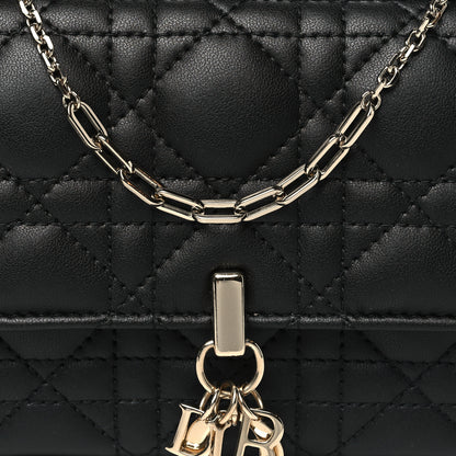 Christian Dior Lambskin Cannage Lady Dior Chain Pouch Black 7 of 10