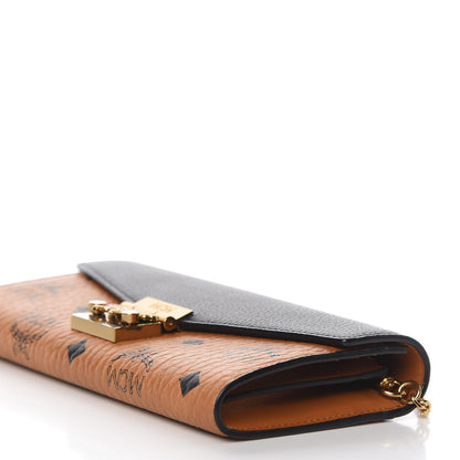 MCM Visetos Large Patricia Wallet On Chain Cognac Black 7 of 10