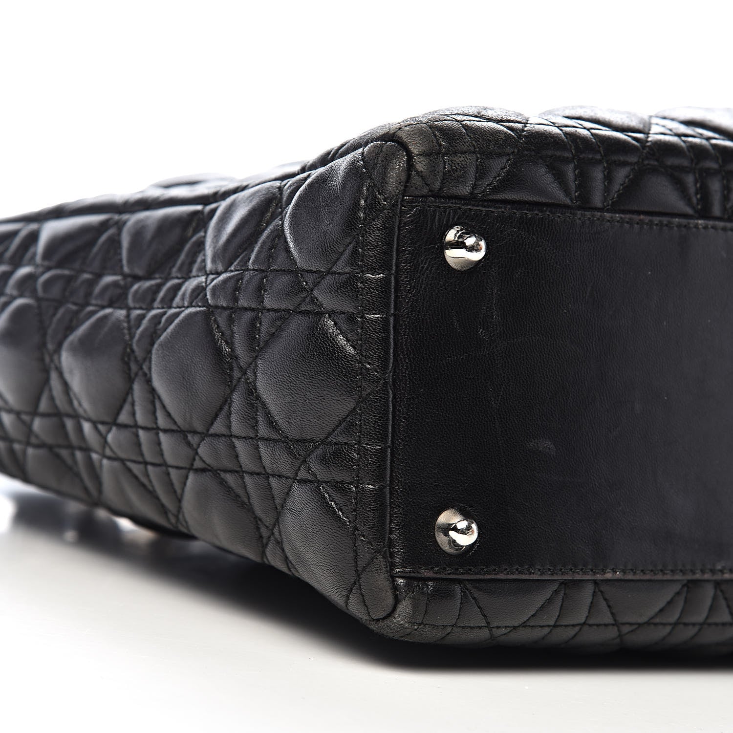 Christian Dior Lambskin Cannage Large Lady Dior Black 15 of 17