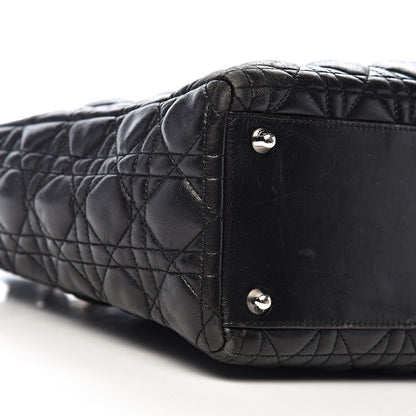 Christian Dior Lambskin Cannage Large Lady Dior Black 15 of 17