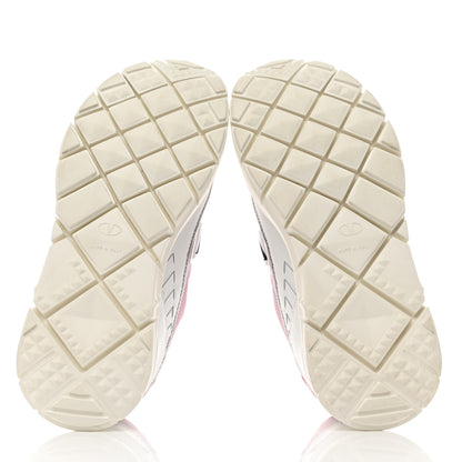 Valentino Garavani Stretch Knit VLTN Heroes Her Sneakers 37 Water Rose White Giacinto 5 of 9