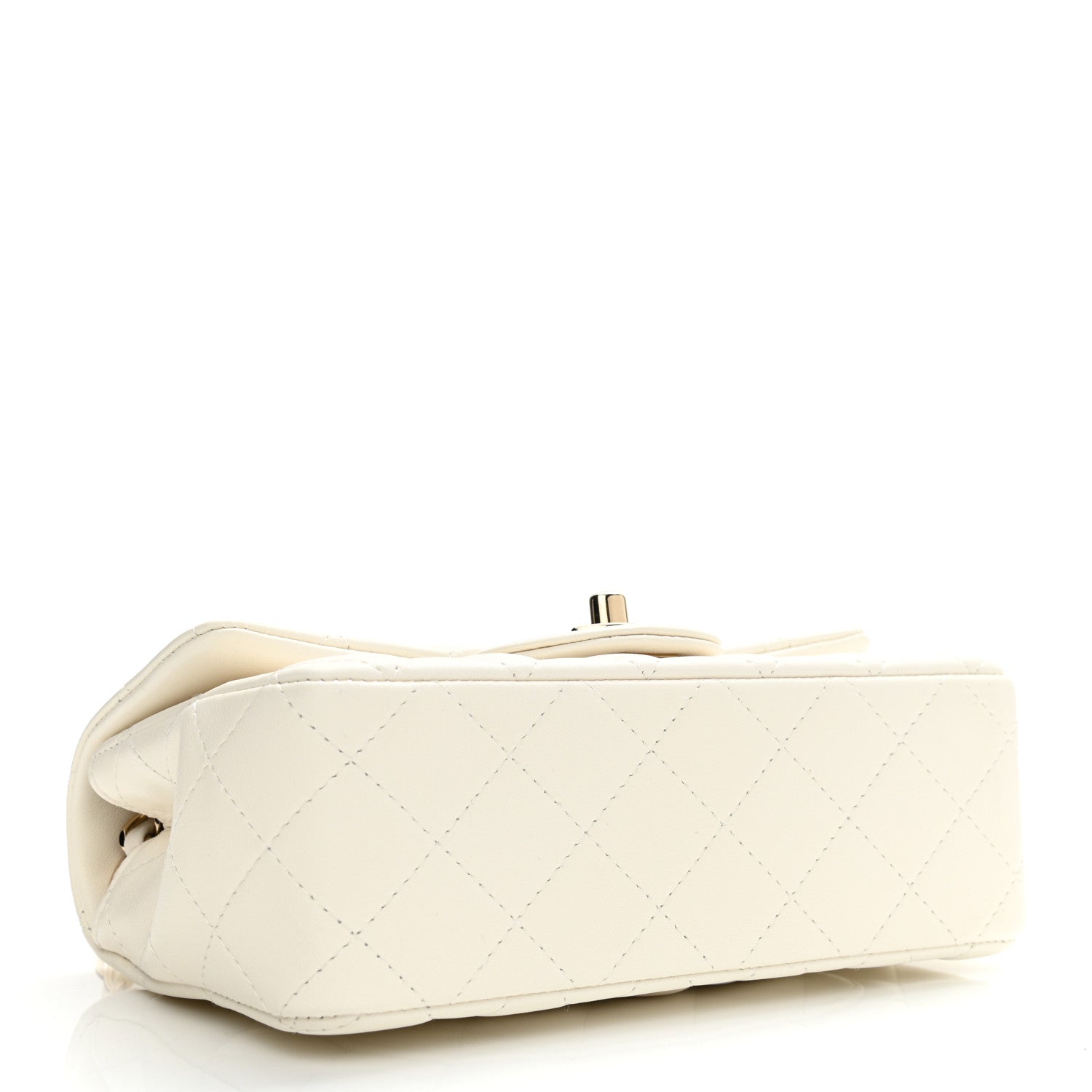 Chanel Lambskin Quilted Mini Rectangular Flap White 4 of 11