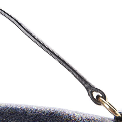 Miu Miu Goatskin Madras Shoulder Bag Navy 10 of 13