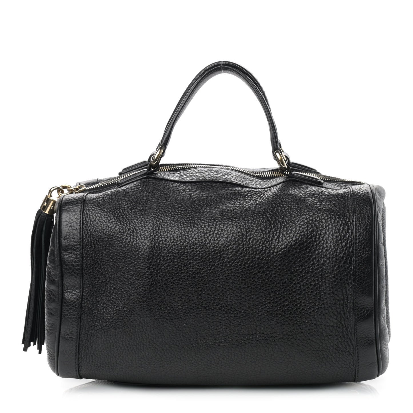 Pebbled Calfskin Medium Soho Boston Black