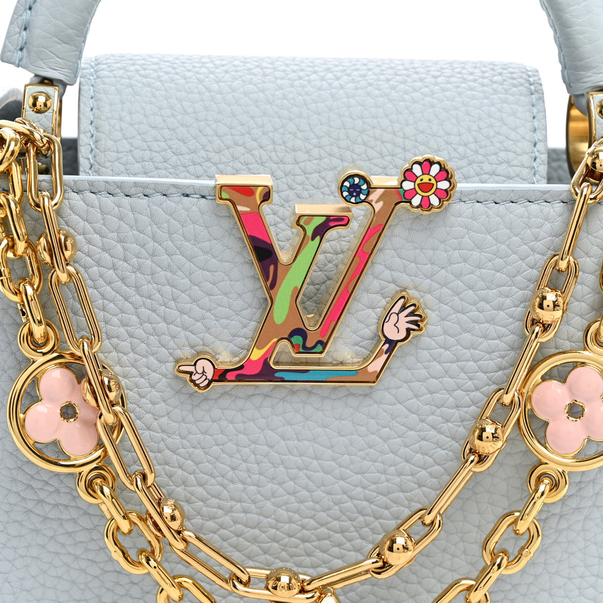 Louis Vuitton LV X TM Taurillon Capucines East West Mini Olympe Blue 7 of 11