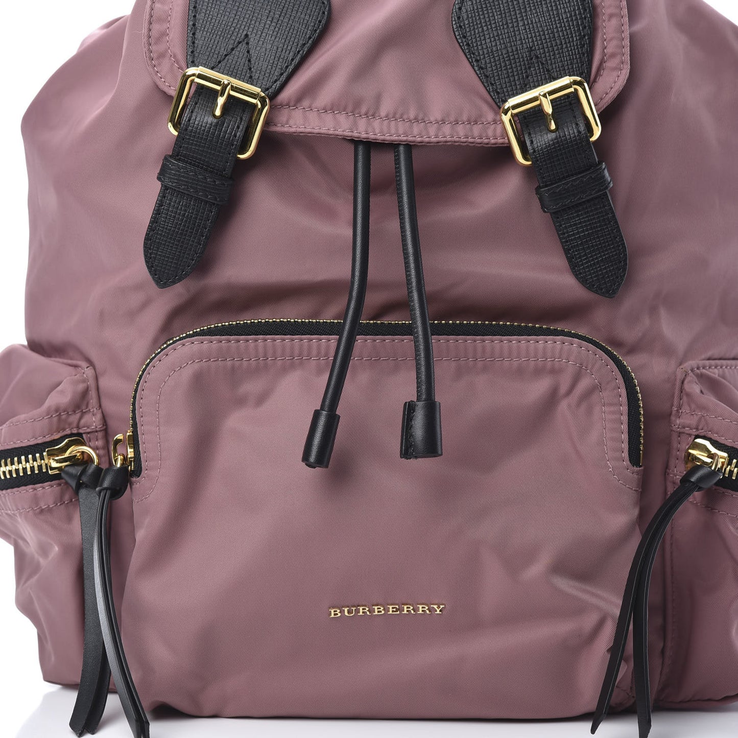 Nylon Medium Rucksack Backpack Mauve Pink