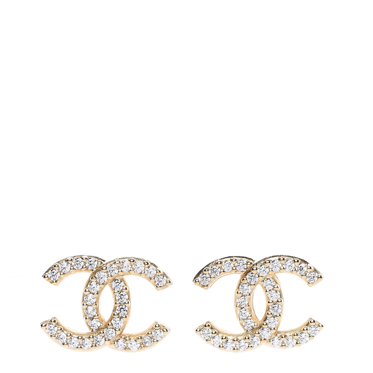 Crystal CC Earrings Gold