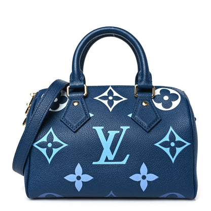 Louis Vuitton Empreinte Monogram Giant Speedy Bandouliere 20 Degrade Blue 1 of 8