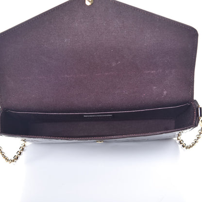 Louis Vuitton Vernis Pochette Felicie Chain Wallet Amarante 6 of 10