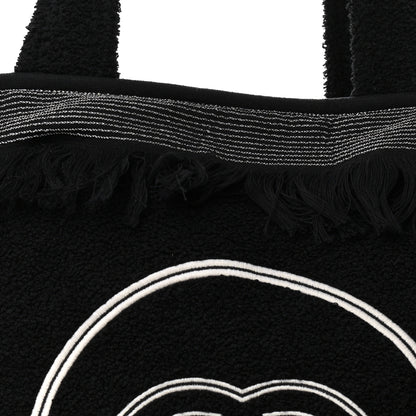Chanel Terry Cotton CC Beach Tote Towel Set Black 9 of 12