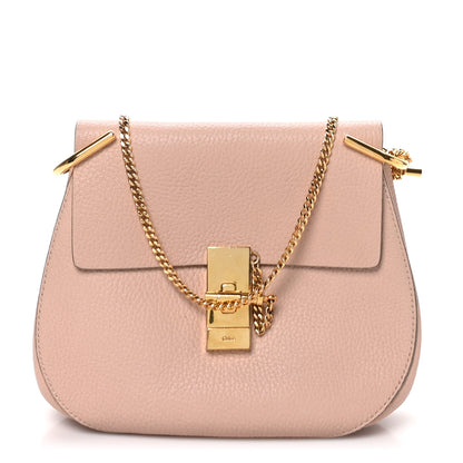 Chloe Grained Lambskin Drew Shoulder Bag Cement Pink 1 of 9