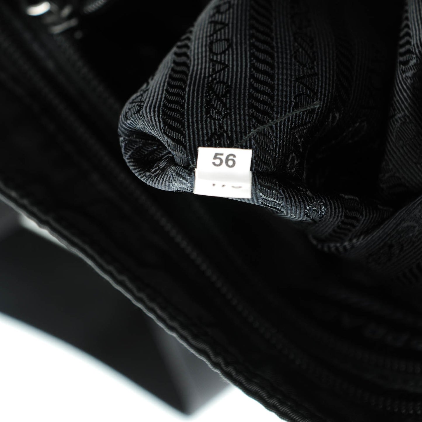 Nylon Saffiano Flat Messenger Bag Black