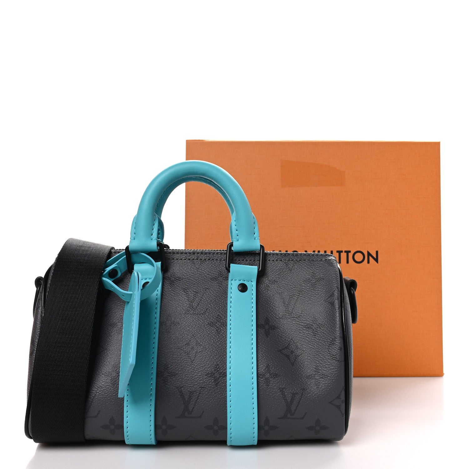 Louis Vuitton Reverse Monogram Eclipse Keepall Bandouliere 25 Turquoise 10 of 10
