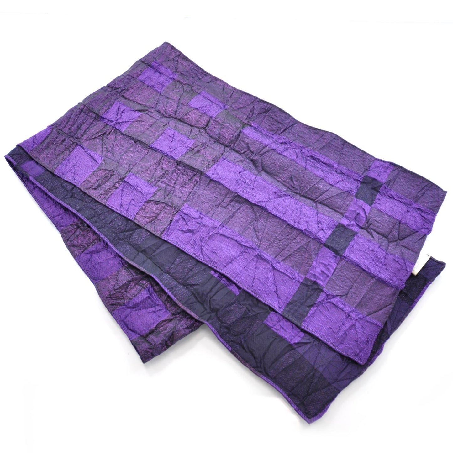 Metallic Check Scarf Purple
