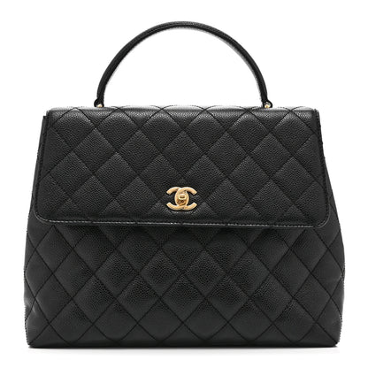 Chanel Caviar Quilted Jumbo Kelly Flap Black 1 of 10