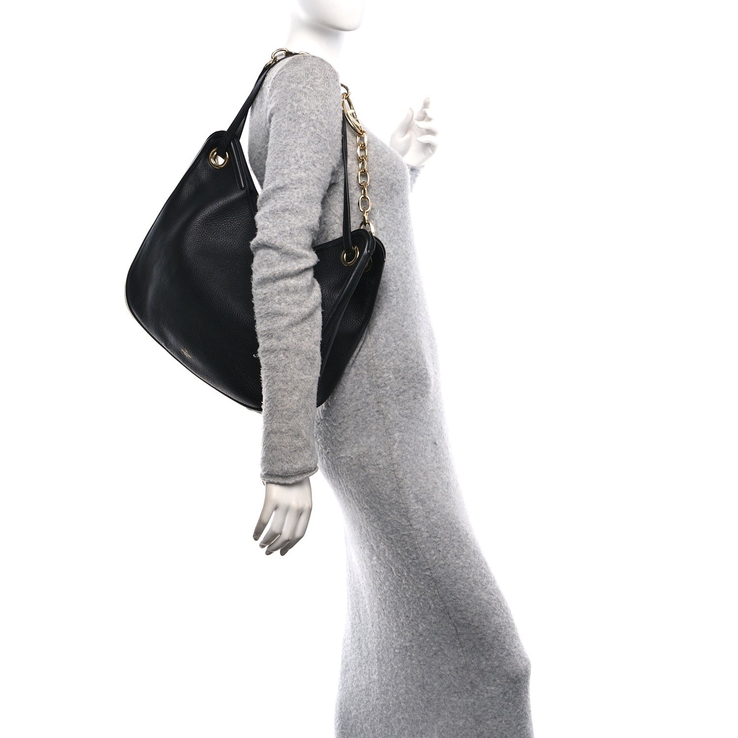 Valentino Garavani Nappa Maxi Vlogo Gate Hobo Bag Black 3 of 10