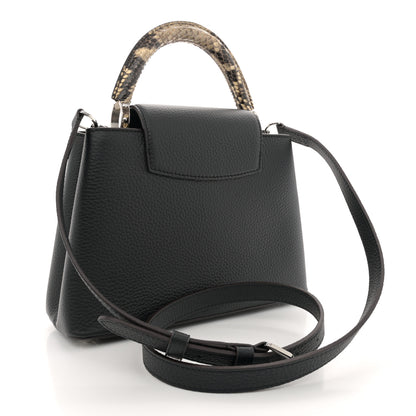 Louis Vuitton Taurillon Snakeskin Capucines BB Black 3 of 10
