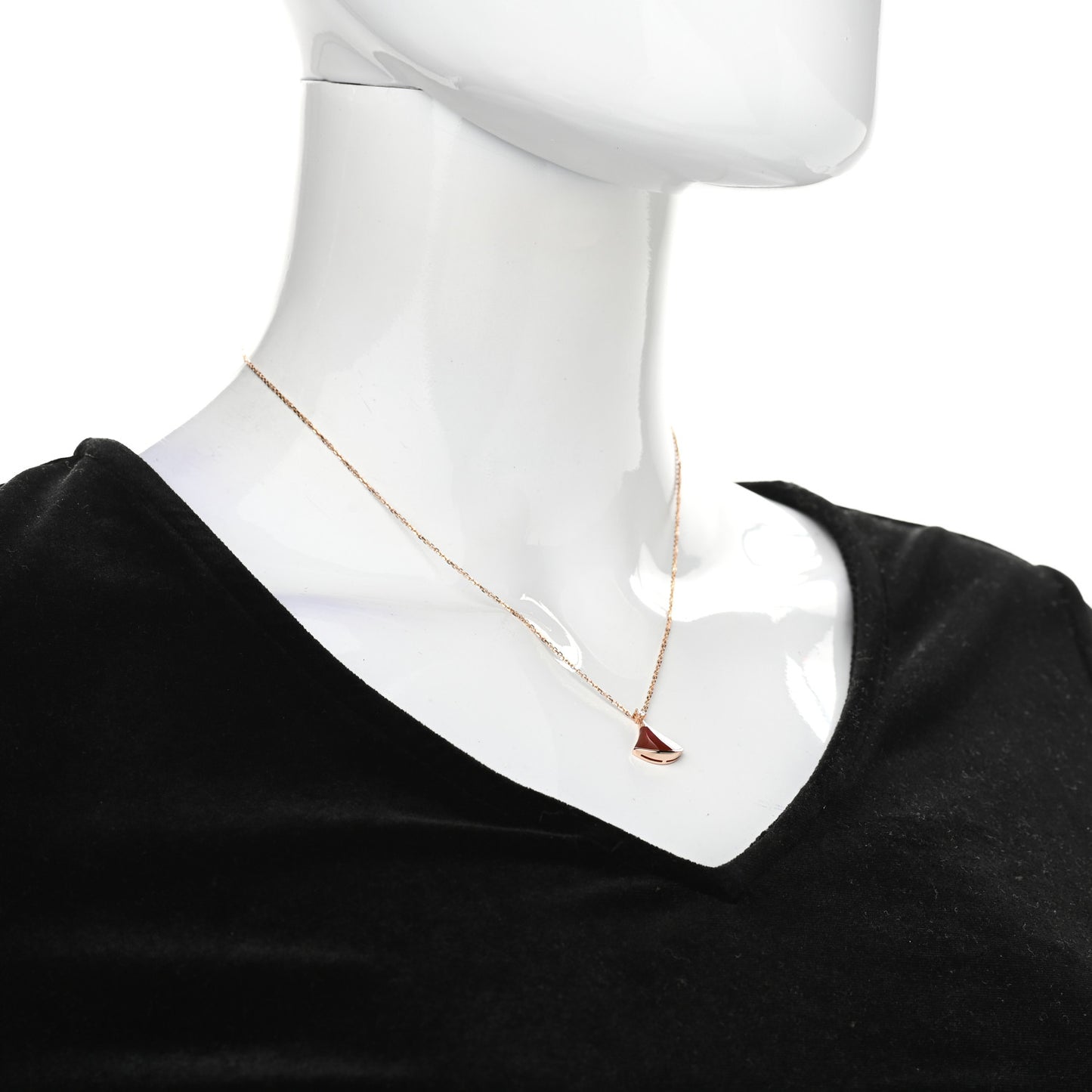 18K Rose Gold Diamond Carnelian Divas' Dream Pendant Necklace