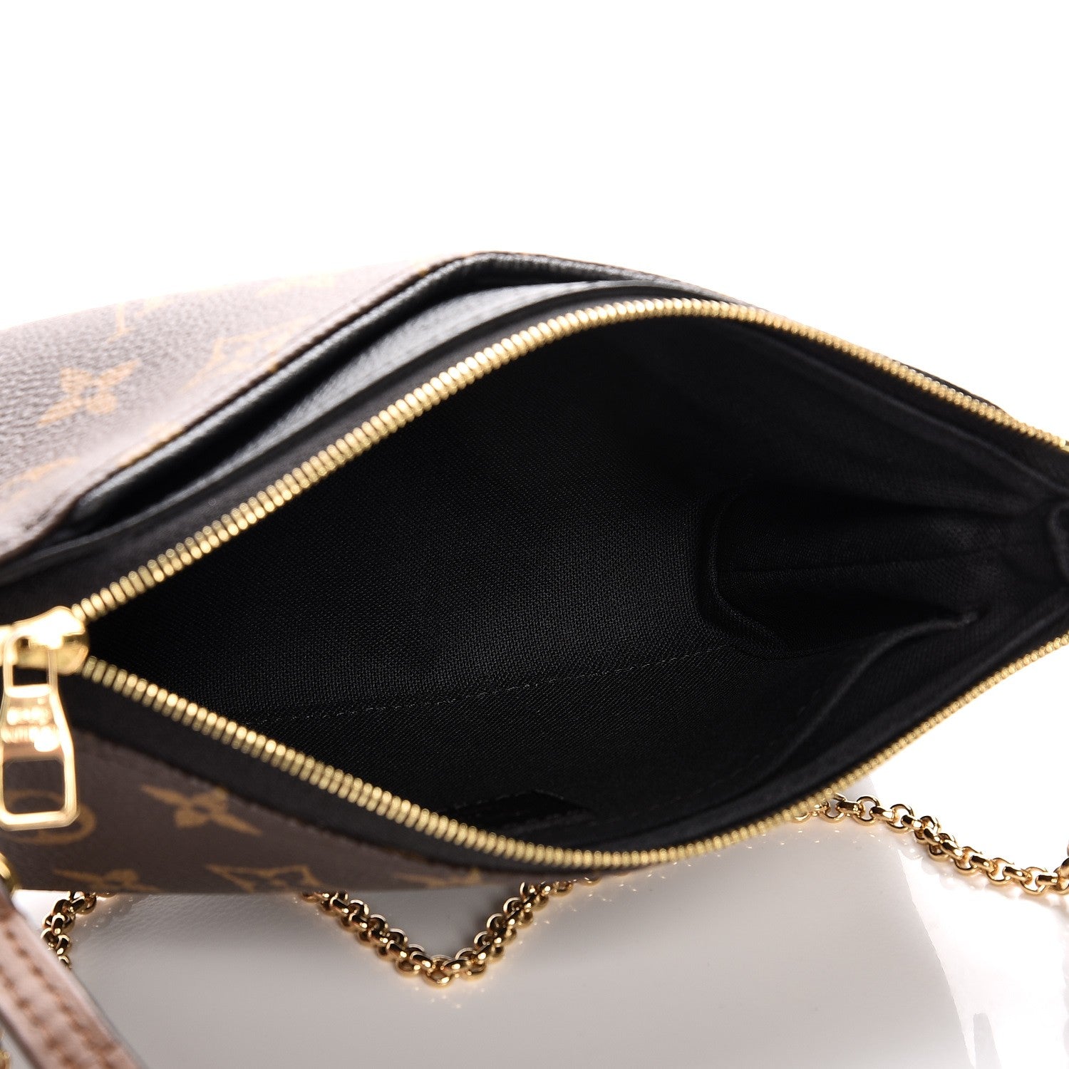 Louis Vuitton Monogram Pallas Clutch Black 5 of 9