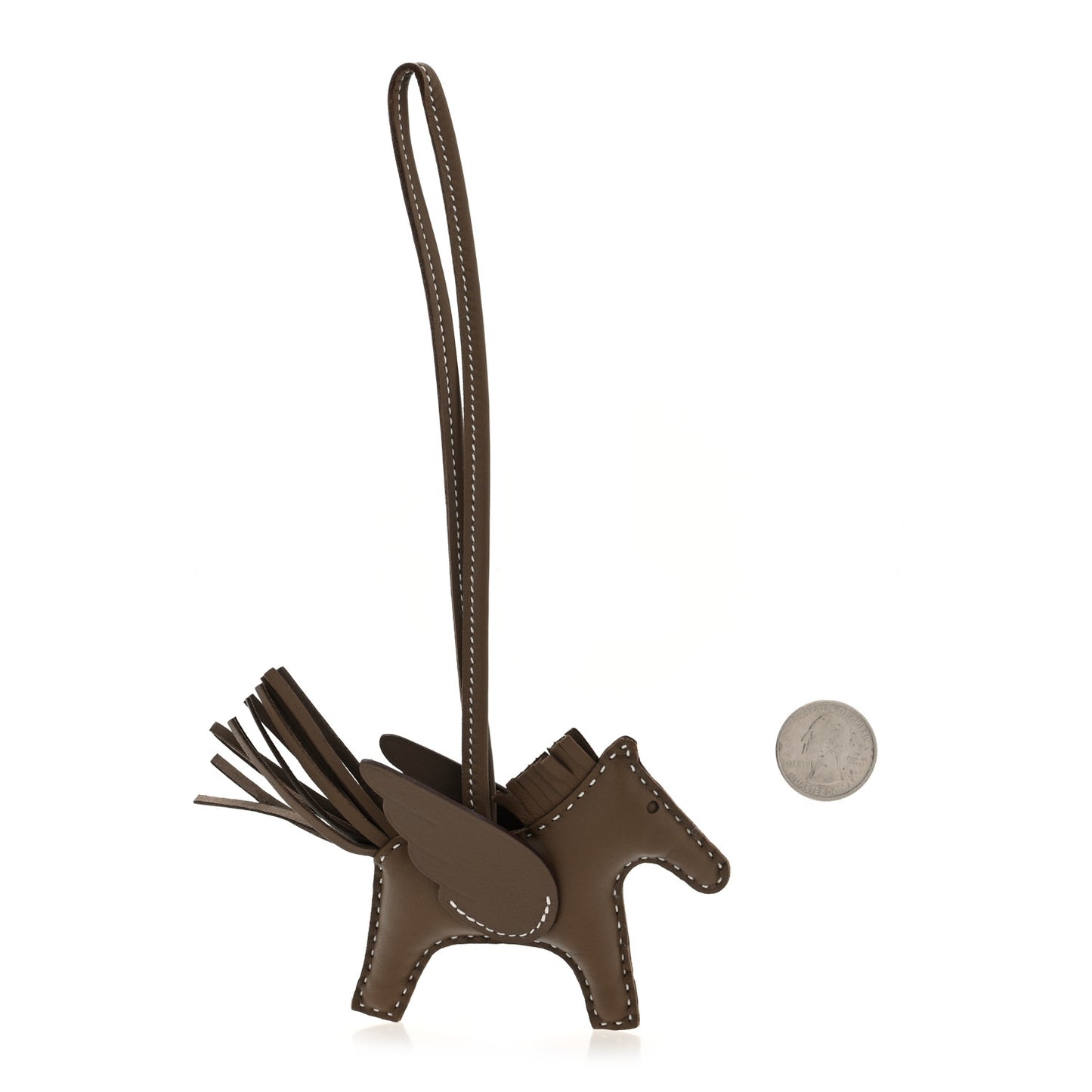 Milo Lambskin Swift Grigri Rodeo Pegase Horse Bag Charm PM Etoupe