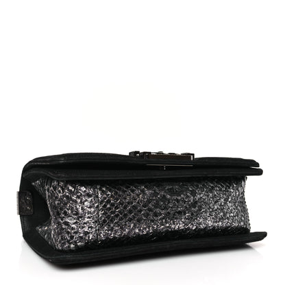 Chanel Snakeskin Calfskin Small Boy Flap Black 4 of 9