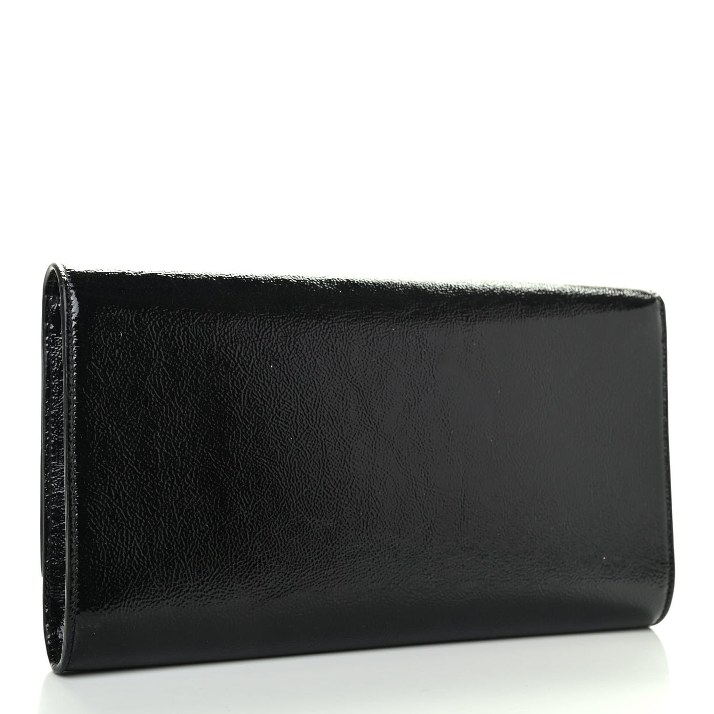Textured Patent Monogram Large Belle De Jour Clutch Black