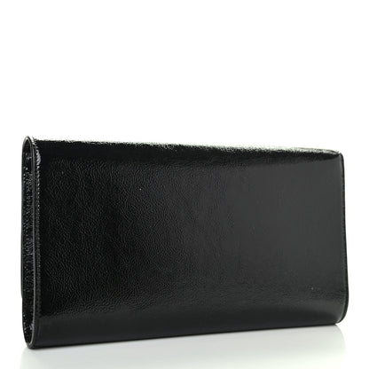 Saint Laurent Textured Patent Monogram Large Belle De Jour Clutch Black 2 of 4