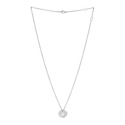Chanel 18K White Gold Diamond Bouton de Camelia Pendant Necklace 3 of 7