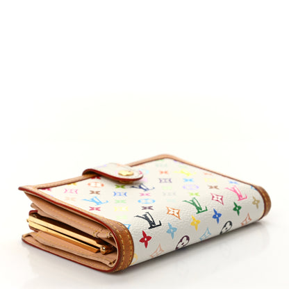 Louis Vuitton Monogram Multicolor French Purse Wallet White 3 of 9