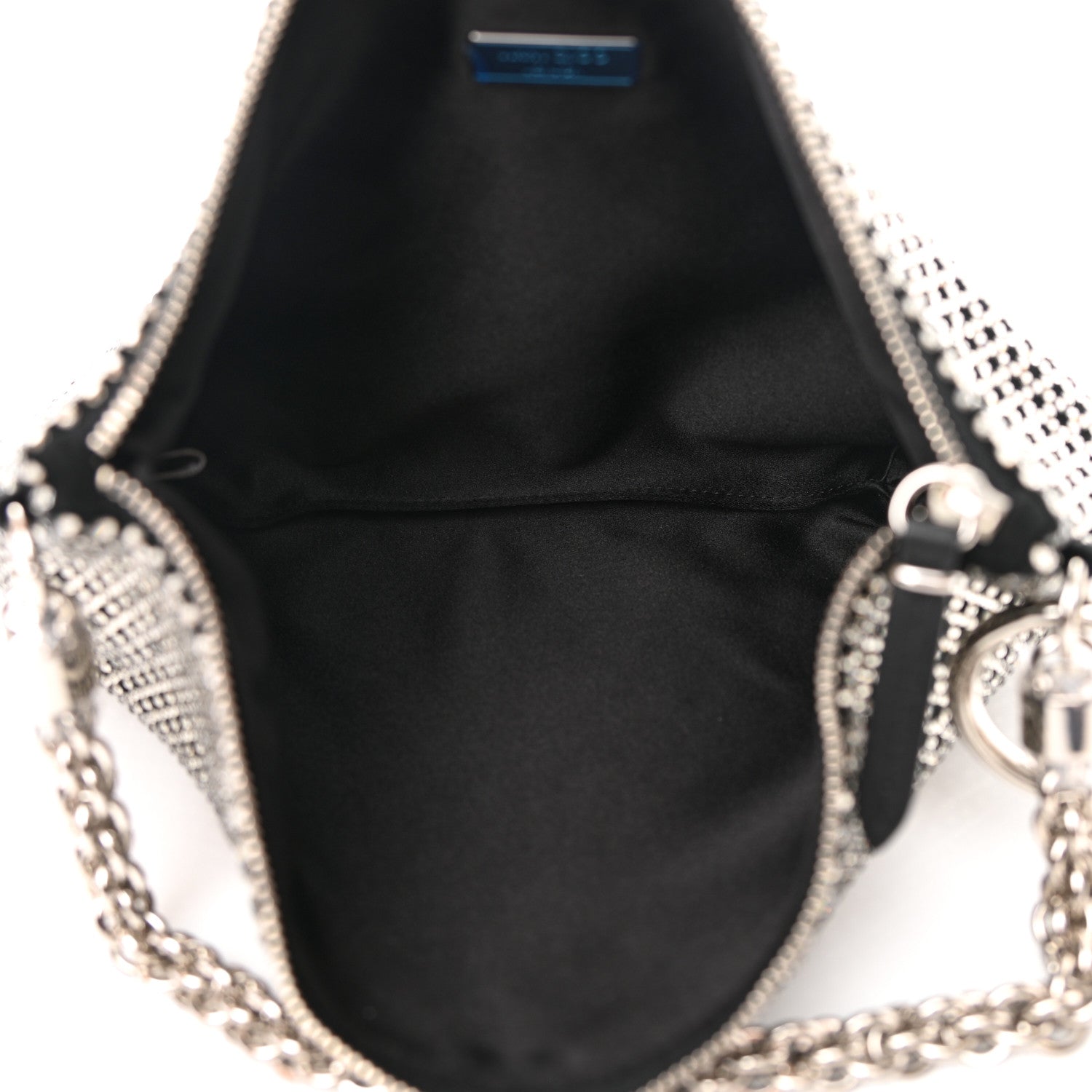 Jimmy Choo Suede Crystal Callie Tassel Shoulder Bag Silver 6 of 11