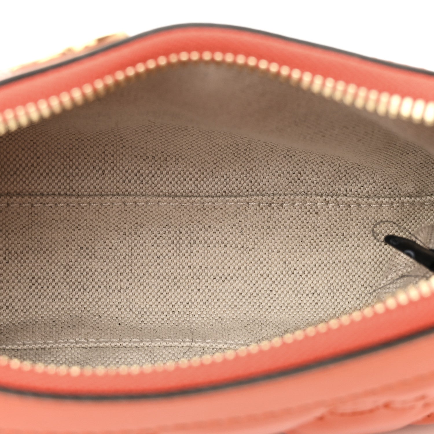 Gucci Calfskin GG Matelasse Chain Handbag Deep Orange Natural 5 of 12